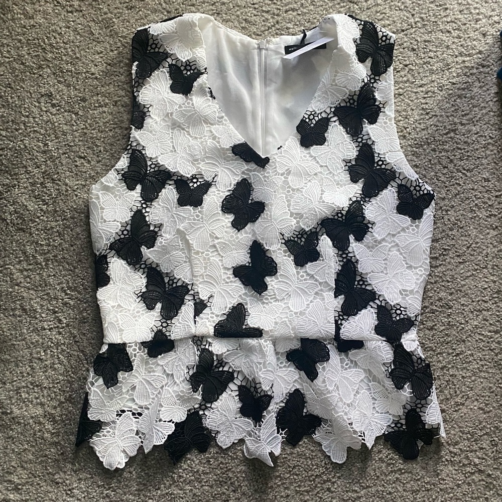 White House & Black Market Butterfly Lace Bodice